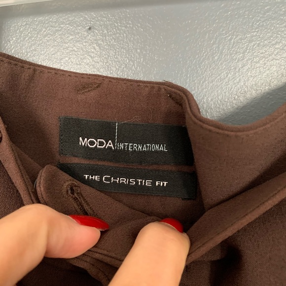 Moda Internationals Pant Christie Fit Brown Size 4 - Picture 2 of 4